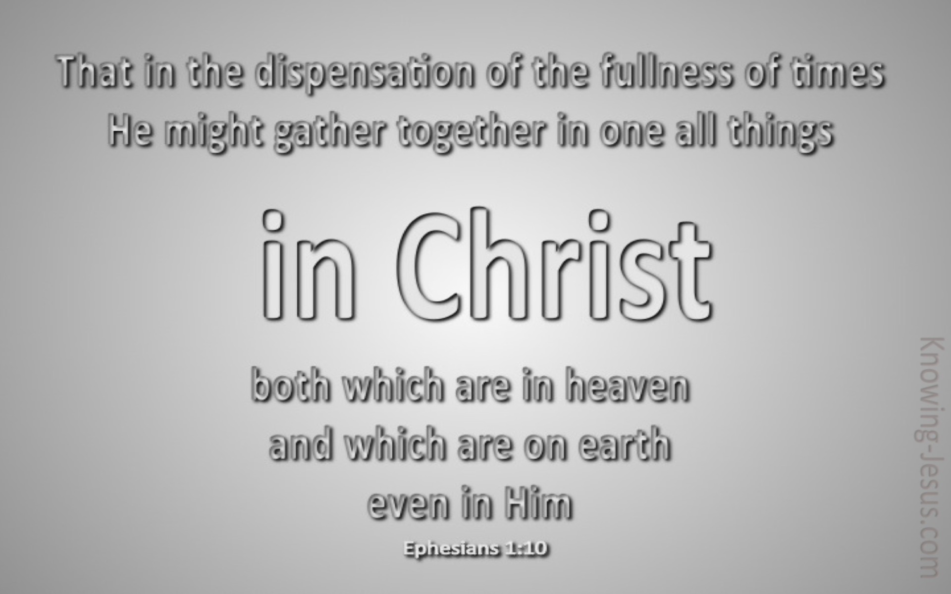 Ephesians 1:10 All Things In Christ (silver)